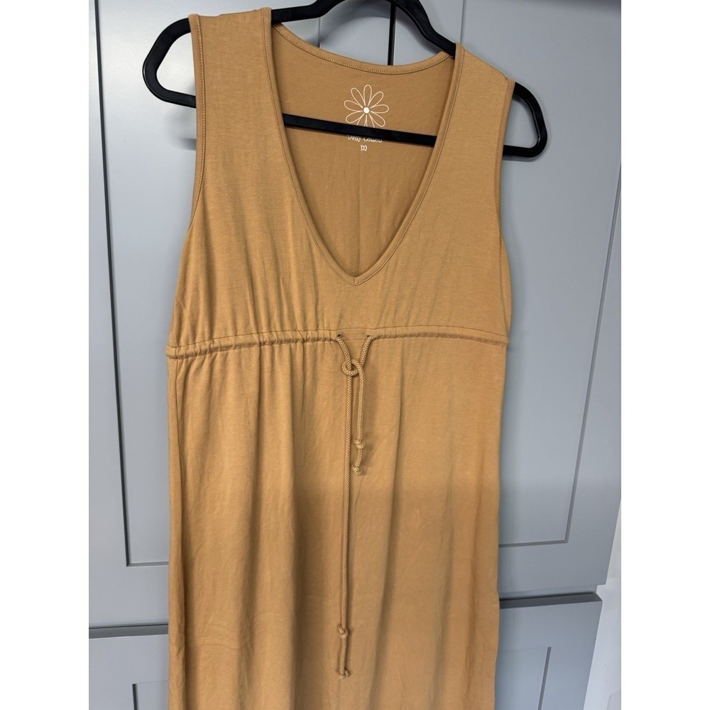 Daisy Cotton Dress Womens Midi Sleeveless Lagenlook Empire Waist Pact Style